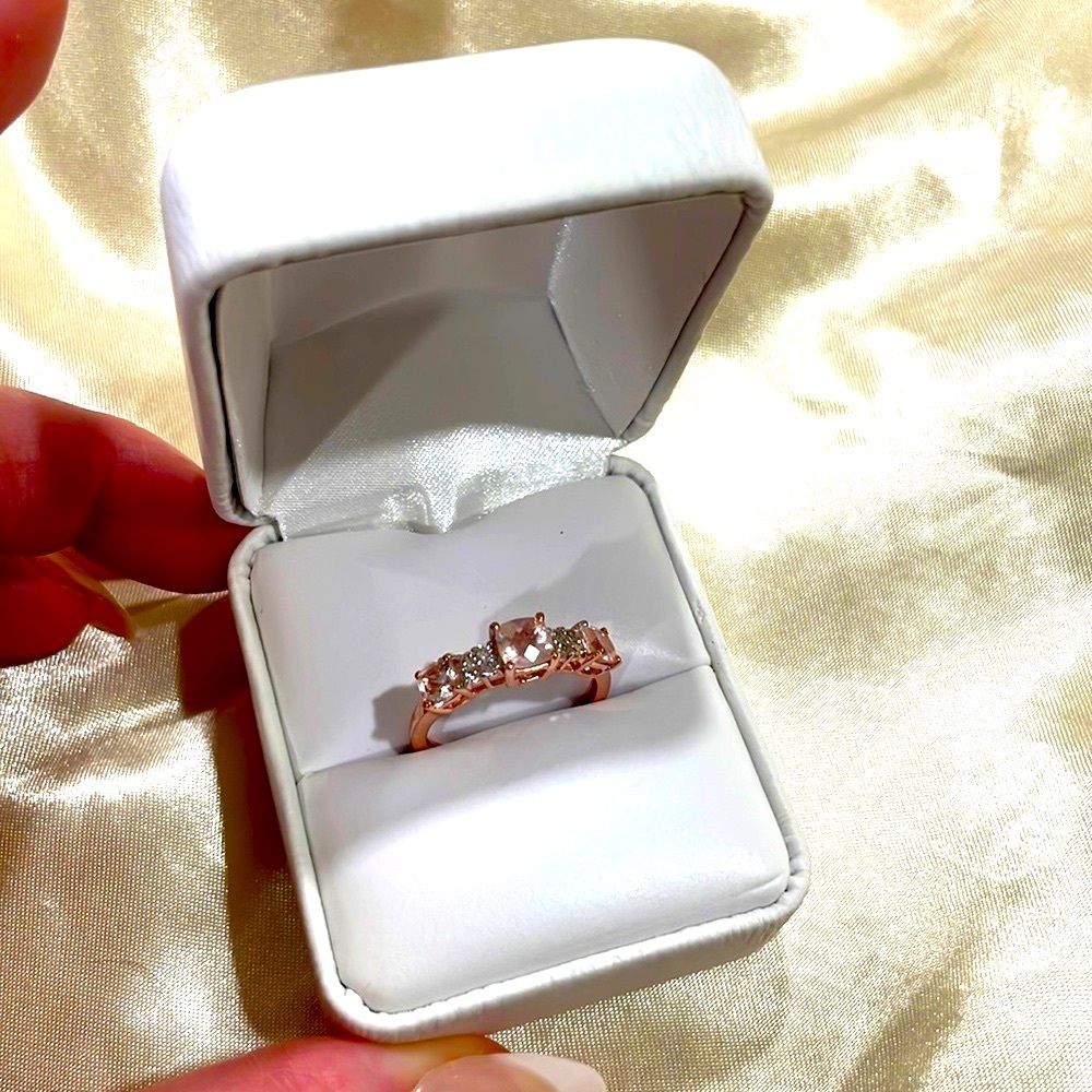 1.07ct Natural Morganite Ring Size 7.5
